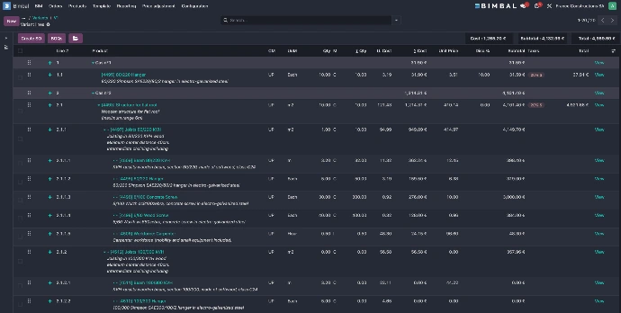 good cost calculation for a construction company